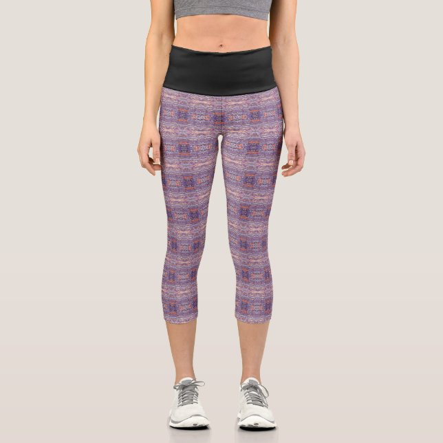 Texture #17 from work The Rock Capri Leggings (Front)