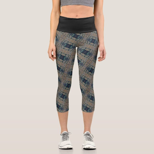 Texture #35 from work Dawn Capri Leggings (Front)