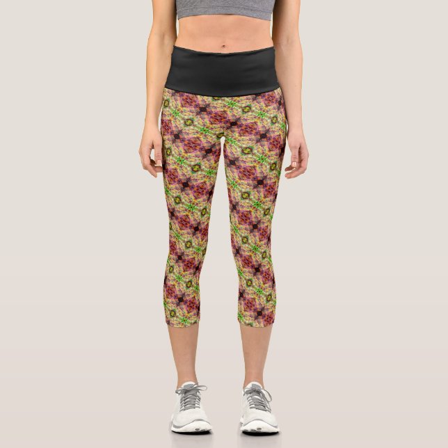 Texture #3.0 of the work Pineapple Capri Leggings (Front)
