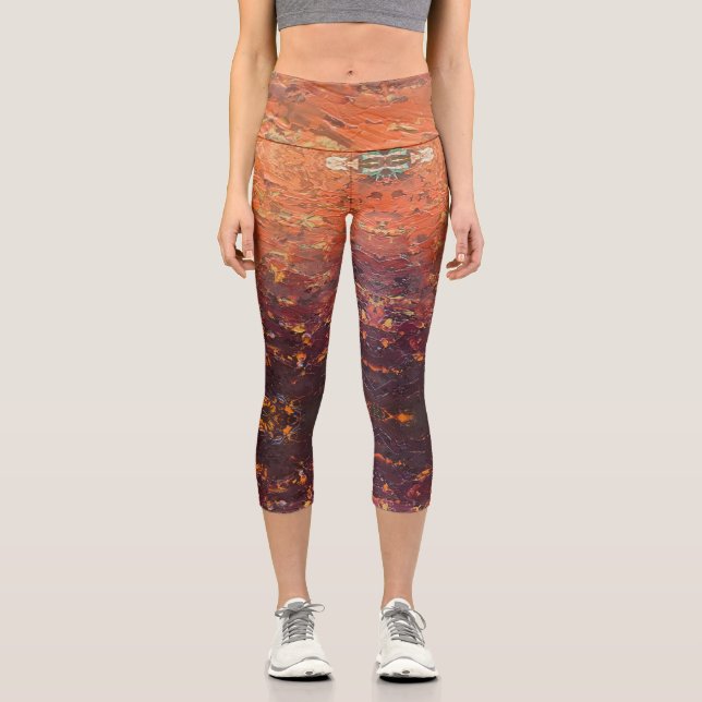 Texture #3 from the work The sunset Capri Leggings (Front)