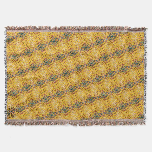 Texture #4 from the work Pineapple. SERIES Throw Blanket (Front)