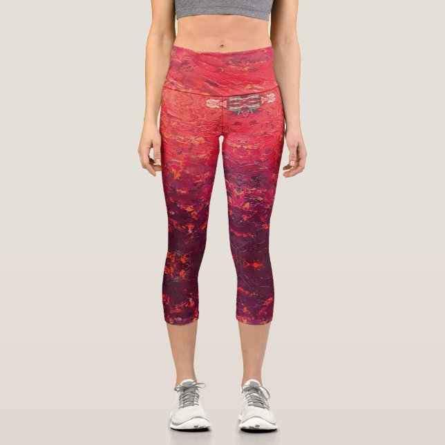 Texture #4 from the work The sunset Capri Leggings (Front)