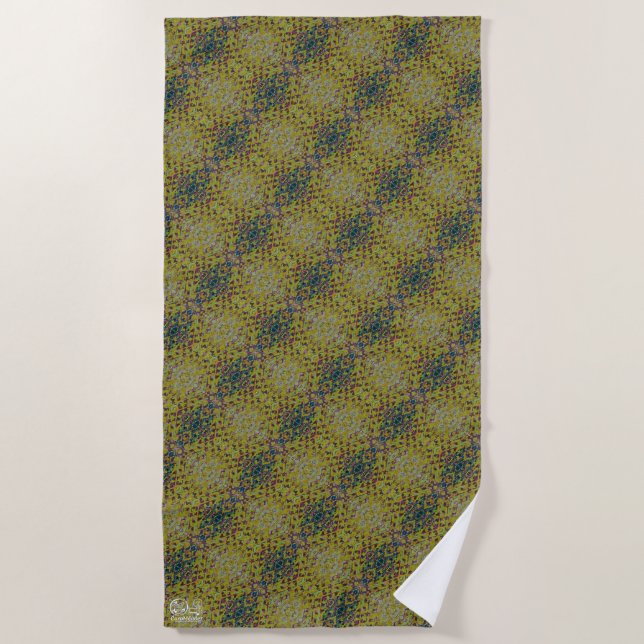 Texture #5 from the work Pineapple. SERIES Beach Towel (Front)