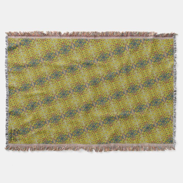 Texture #6 from the work Pineapple. SERIES Throw Blanket (Front)