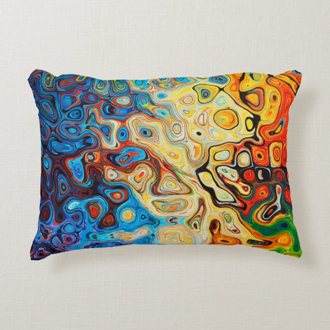Texture abstract structure colourful decorative cushion (Front)