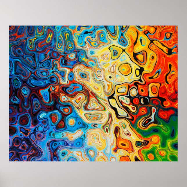 Texture abstract structure colourful poster (Front)