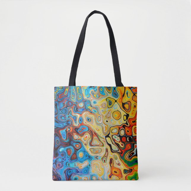 Texture abstract structure colourful tote bag (Front)