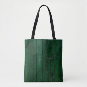 Texture and background old wood painted green pain tote bag