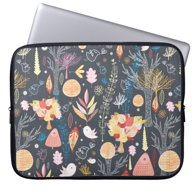 texture autumn forest laptop sleeve (Front)