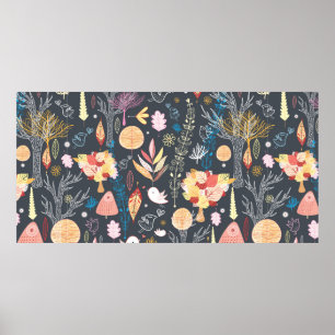 texture autumn forest poster