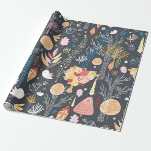 texture autumn forest wrapping paper