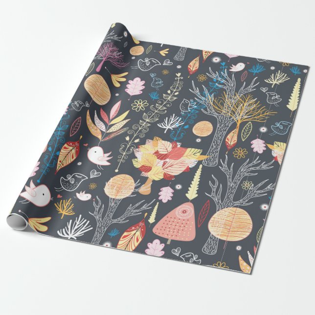 texture autumn forest wrapping paper (Unrolled)