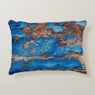 Texture background blue wood decorative cushion
