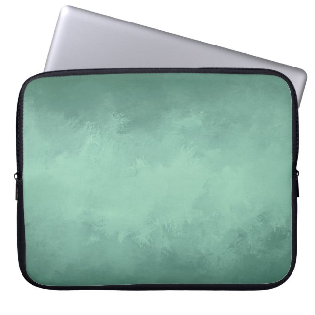 Texture background green acrylic laptop sleeve (Front)