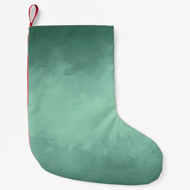 Texture background green acrylic small christmas stocking (Front)