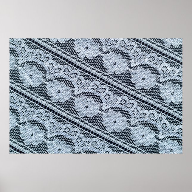 Texture, background, pattern. white lace fabric. T Poster (Front)