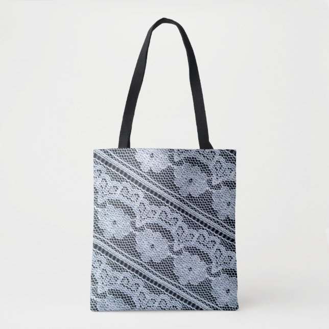 Texture, background, pattern. white lace fabric. T Tote Bag (Front)