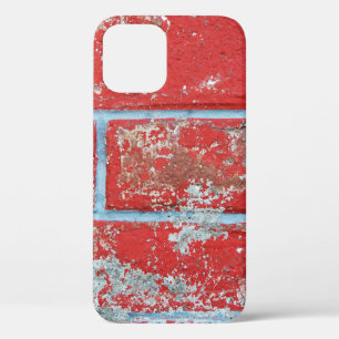 Texture background surface wallpaper red blue bric iPhone 12 case