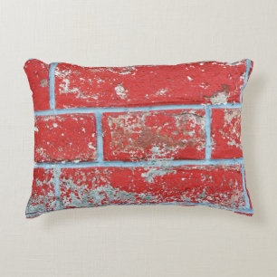 Texture background surface wallpaper red blue bric decorative cushion