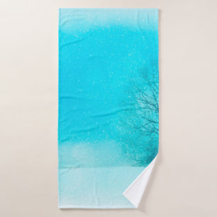 Texture background winter bath towel