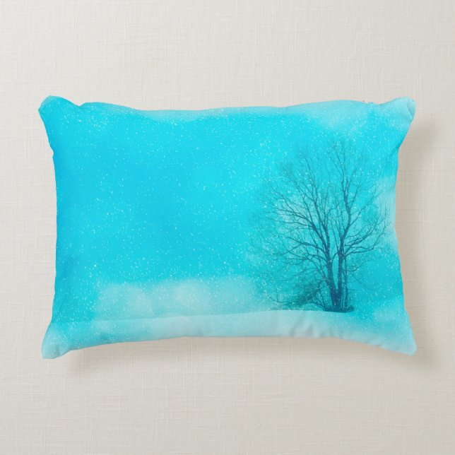 Texture background winter decorative cushion (Front)