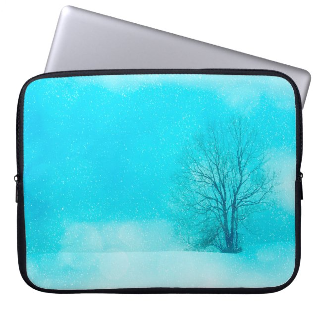 Texture background winter laptop sleeve (Front)