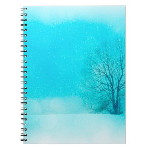 Texture background winter notebook