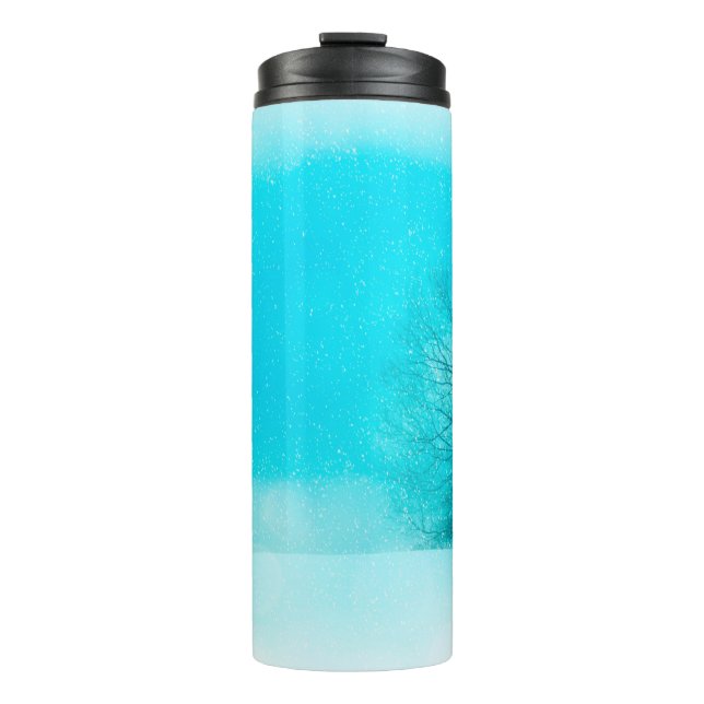 Texture background winter thermal tumbler (Front)