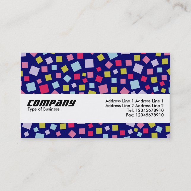 Texture Band - Cascading Colours - Blue 000066 Business Card (Front)