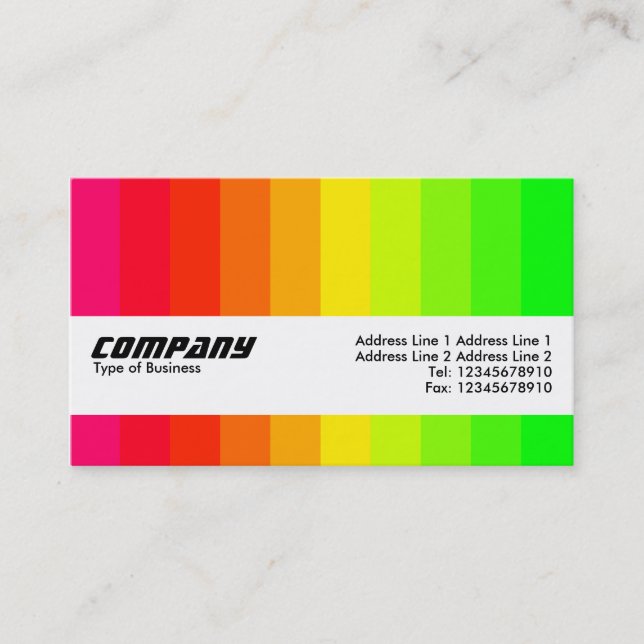 Texture Band - Colour Bars 02 Business Card (Front)