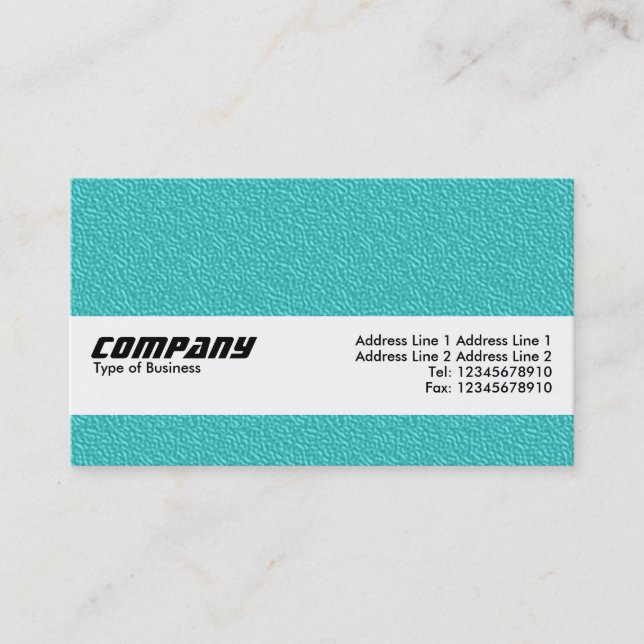 Texture Band - Cyan Embossed Texture Business Card (Front)