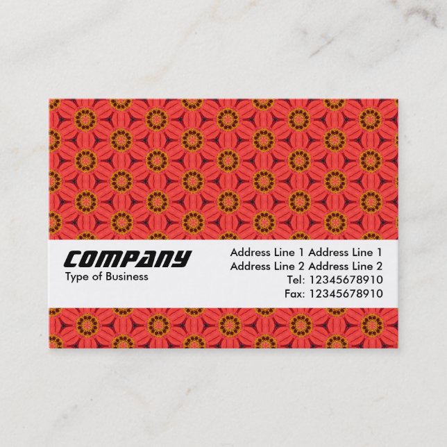 Texture Band - Red Flower Pattern Business Card (Front)