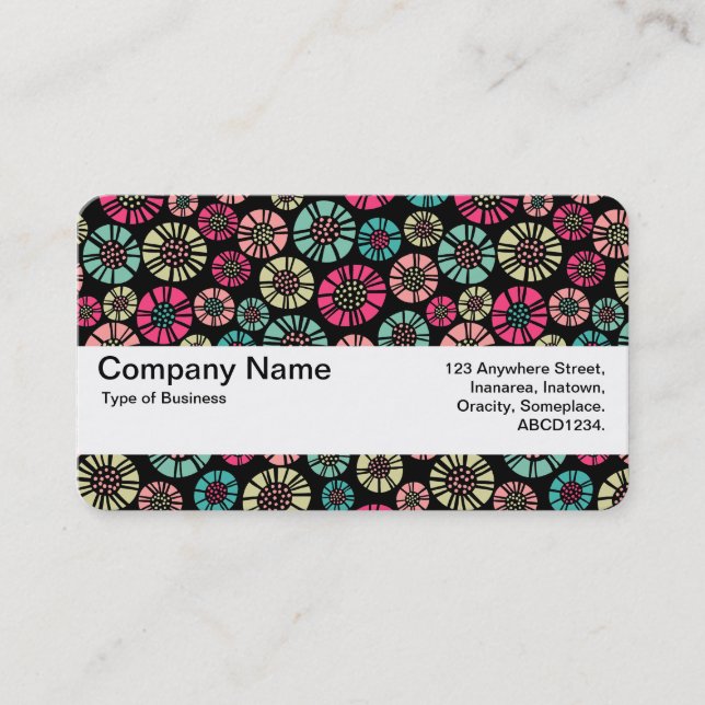 Texture Band V2 -  Abstract Flowers 031023 Business Card (Front)