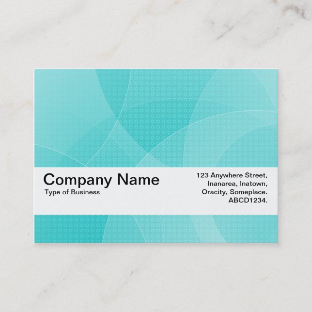 Texture Band V2 - Cyan Curves Business Card (Front)