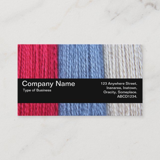 Texture Band V2 - Darning Thread Business Card (Front)