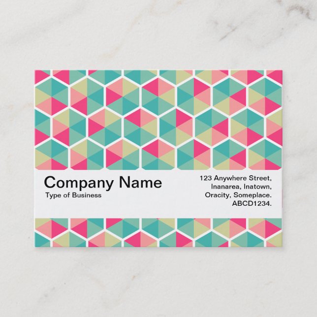 Texture Band V2 - Hexagon pattern 02 Business Card (Front)