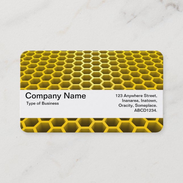 Texture Band V2 - Honeycomb Perspective Amber Business Card (Front)