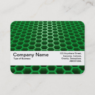 Texture Band V2 - Honeycomb Perspective Green Business Card