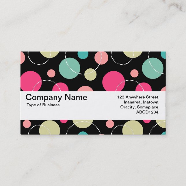 Texture Band V2 - Spots & Circles 150816 Business Card (Front)