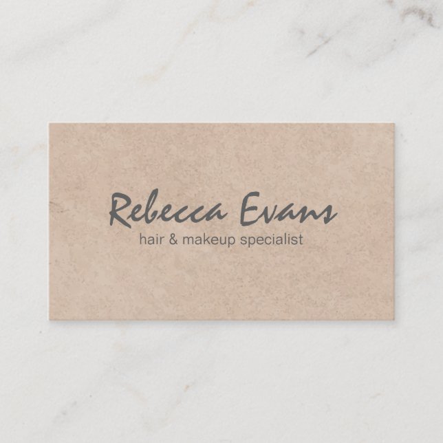 Texture (beige) business card (Front)