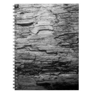 Texture black and white wood tree notebook