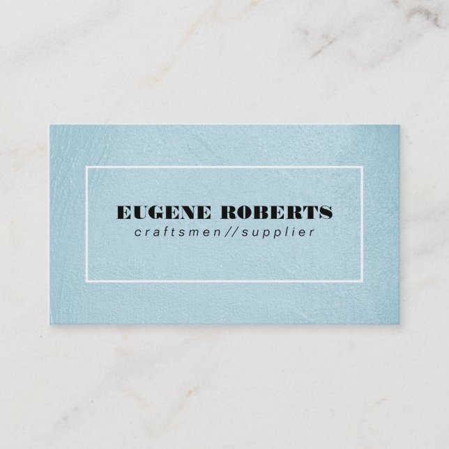Texture Blue / Border Business Card (Front)