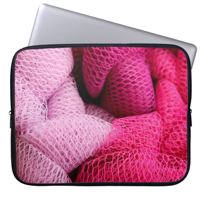 Texture braid weave mesh wallpaper laptop sleeve (Front)