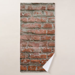 Texture. Brick. Wall. A background with attritions Bath Towel