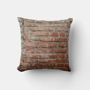 Texture. Brick. Wall. A background with attritions Cushion