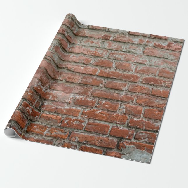 Texture. Brick. Wall. A background with attritions Wrapping Paper (Unrolled)