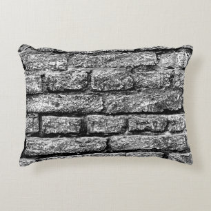 Texture, brick, wall background. Brick texture wit Decorative Cushion