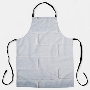 Texture brick wall white paint apron