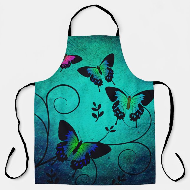 Texture butterflies background apron (Front)