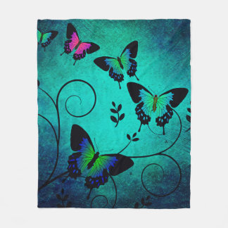 Texture butterflies background fleece blanket